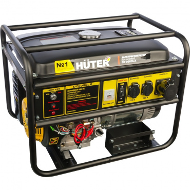 Генератор Huter DY8000LX-3 (6.5 кВт, 220В, 380В) бензиновый